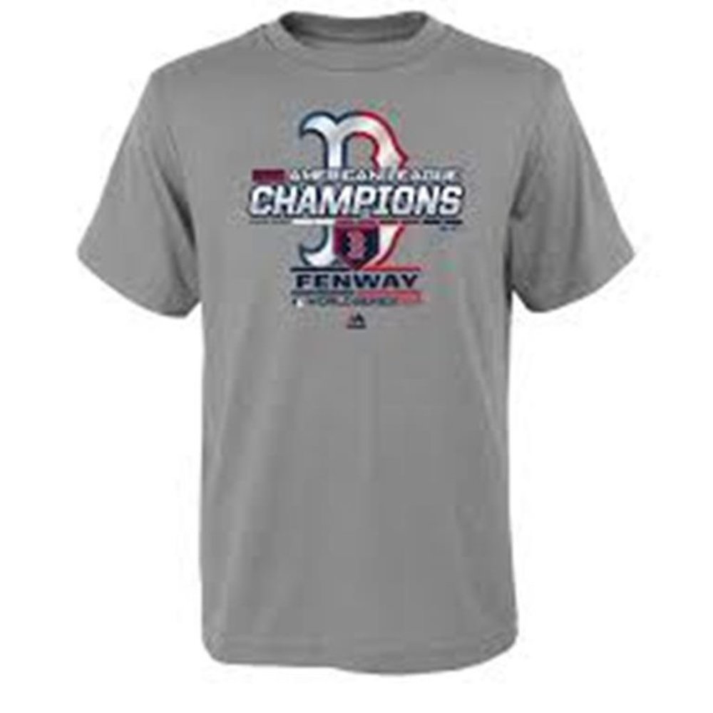 2018 MLB Boston Red Sox, AL Champions, Men's T-shirt, Majestic, Size 5XL, NEW